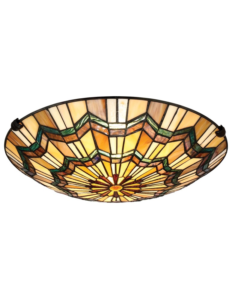 Lampy sufitowe - Elstead ALCOTT Plafon E27 2x60W Brązowy QZ-ALCOTT-F - produkt kolory-swiatla.pl 3