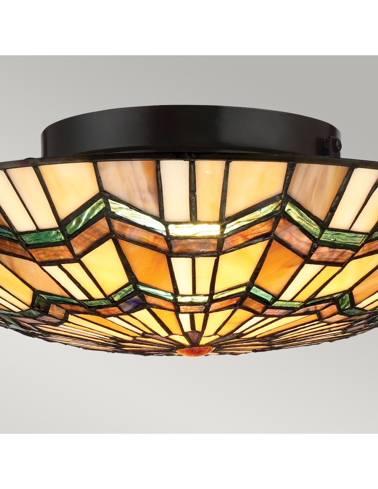 Lampy sufitowe - Elstead ALCOTT Plafon E27 2x60W Brązowy QZ-ALCOTT-F - produkt kolory-swiatla.pl 5