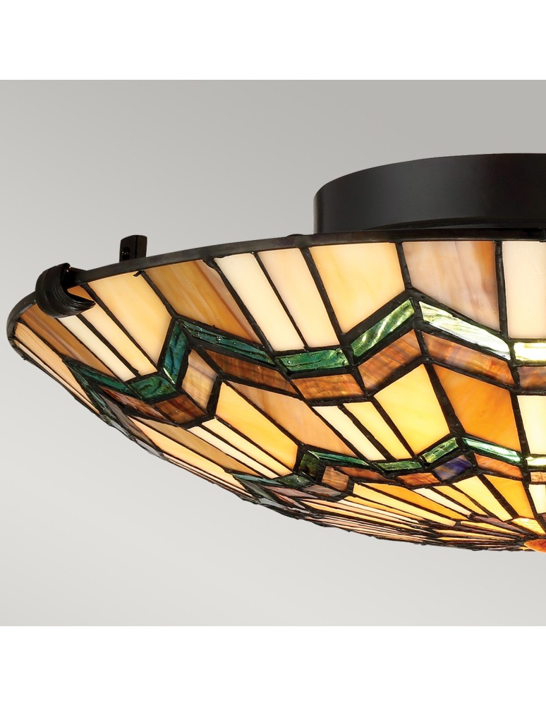 Lampy sufitowe - Elstead ALCOTT Plafon E27 2x60W Brązowy QZ-ALCOTT-F - produkt kolory-swiatla.pl 6
