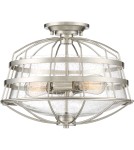 Lampy sufitowe - Quoizel Maritime Plafon E27 3xMAX 60W Nikiel QZS-MTE1716BN - product 1