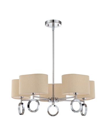 Quoizel Brock Wisząca E27 5xMAX 60W Chrom QZS-BRK5005C