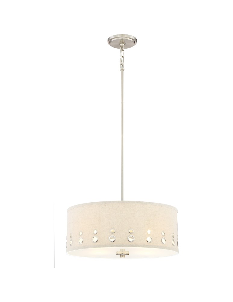Lampy wiszące - Quoizel Park Avenue Wisząca E27 4xMAX 60W Nikiel QZS-LWS3233A1 - produkt kolory-swiatla.pl 1