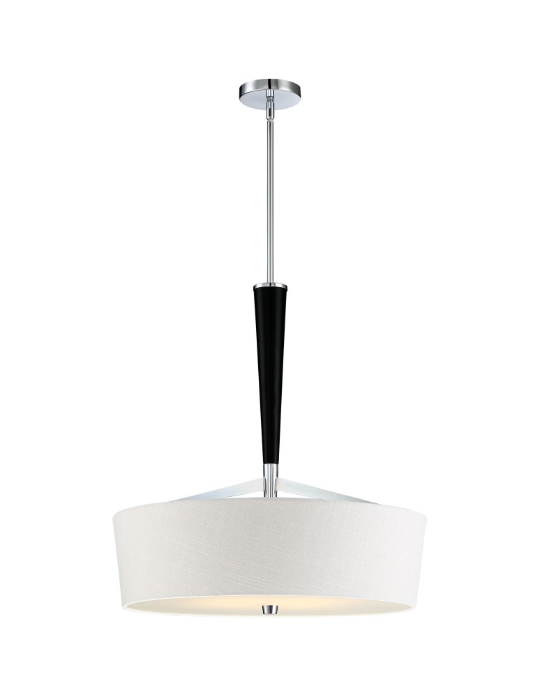 Lampy wiszące - Quoizel Taper Wisząca E27 4xMAX 60W Czarny/Chrom QZS-TPR2823C - produkt kolory-swiatla.pl 1