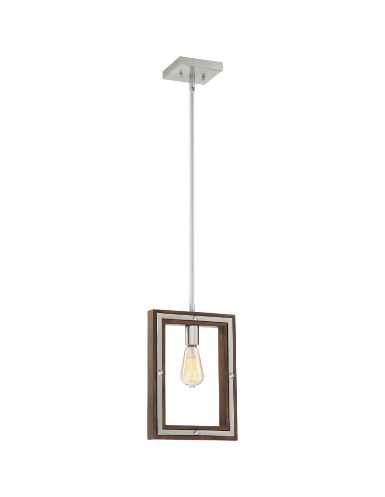 Lampy wiszące - Quoizel Westerly Wisząca E27 1xMAX 60W Nikiel QZS-WTY1510BN - produkt kolory-swiatla.pl 1