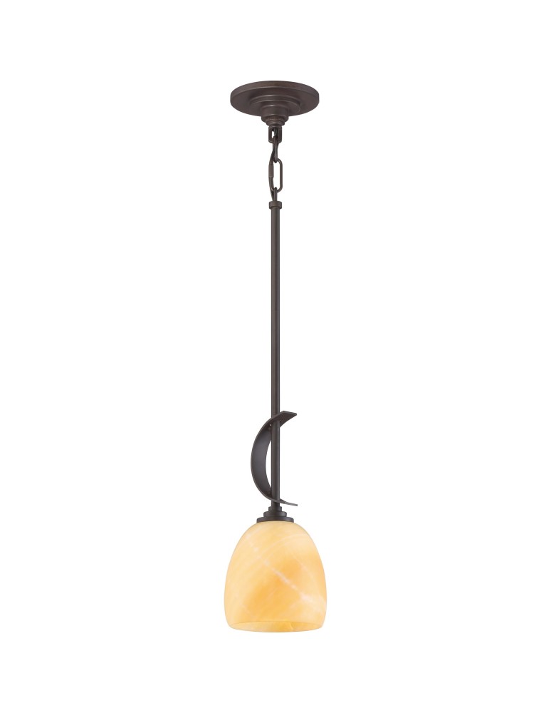 Lampy wiszące - Quoizel Salzburg Wisząca E27 1xMAX 60W Brązowy QZS-TST2520C - produkt kolory-swiatla.pl 1