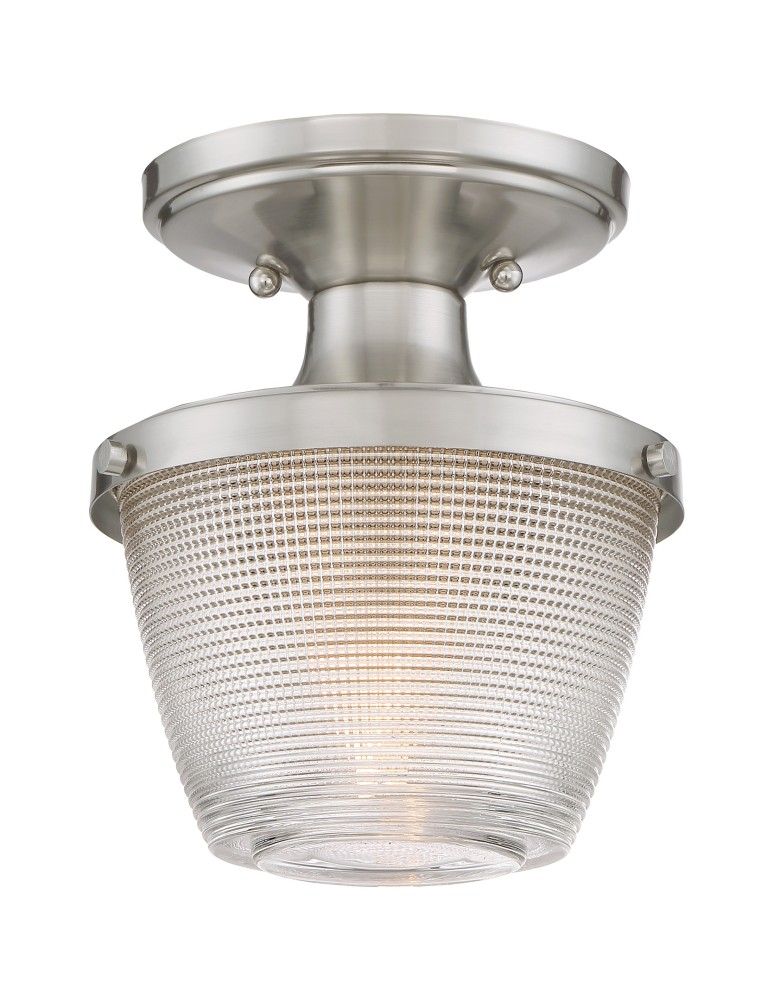 Plafony hermetyczne - Quoizel Dublin Plafon E27 1xMAX 60W IP44 Nikiel QZS-DBN1707BN - produkt kolory-swiatla.pl 1