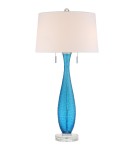 Lampy stołowe klasyczne - Quoizel Ocean Blue Lampa stołowa E27 2xMAX 60W Niebieski QZS-Q2314T - product 1
