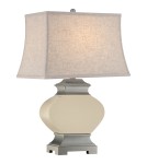 Lampy stołowe klasyczne - Quoizel Bray Lampa stołowa E27 1xMAX 60W Kremowy/Szary QZS-Q1915T - product 1