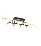 Lampy sufitowe nowoczesne - TRIO SEQUENCE Sufitowa LED 1x41W 2300-4000K 5000lm Ściemnialna złoty 641810208 - product 1