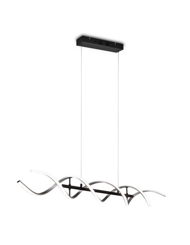 TRIO SEQUENCE Wisząca LED 1x45W 2300-4000K 5600lm Ściemnialna srebrny/czarny 341810205