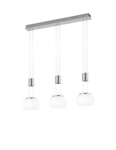 TRIO MADISON Wisząca LED 3x8W 3000K 900lm Ściemnialna srebrny 342010307