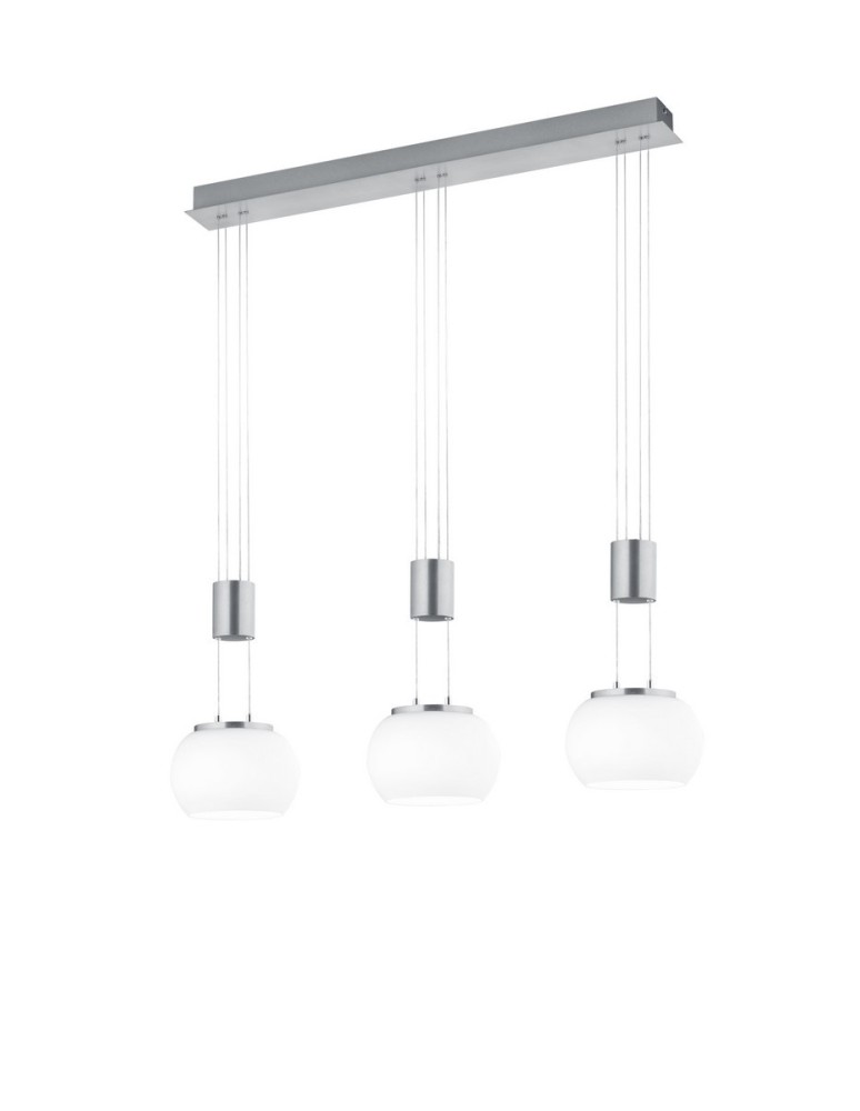 Lampy wiszące potrójne - TRIO MADISON Wisząca LED 3x8W 3000K 900lm Ściemnialna srebrny 342010307 - produkt kolory-swiatla.pl 1