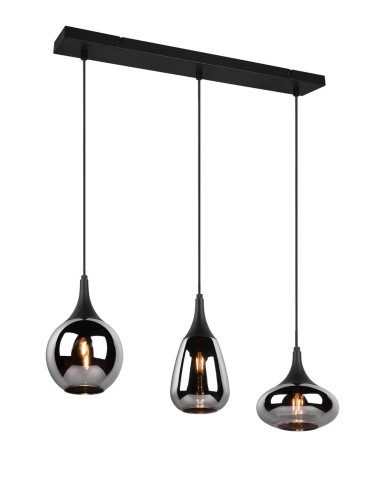 TRIO LUMINA Wisząca E14 3x40W Ściemnialna czarny 317000332