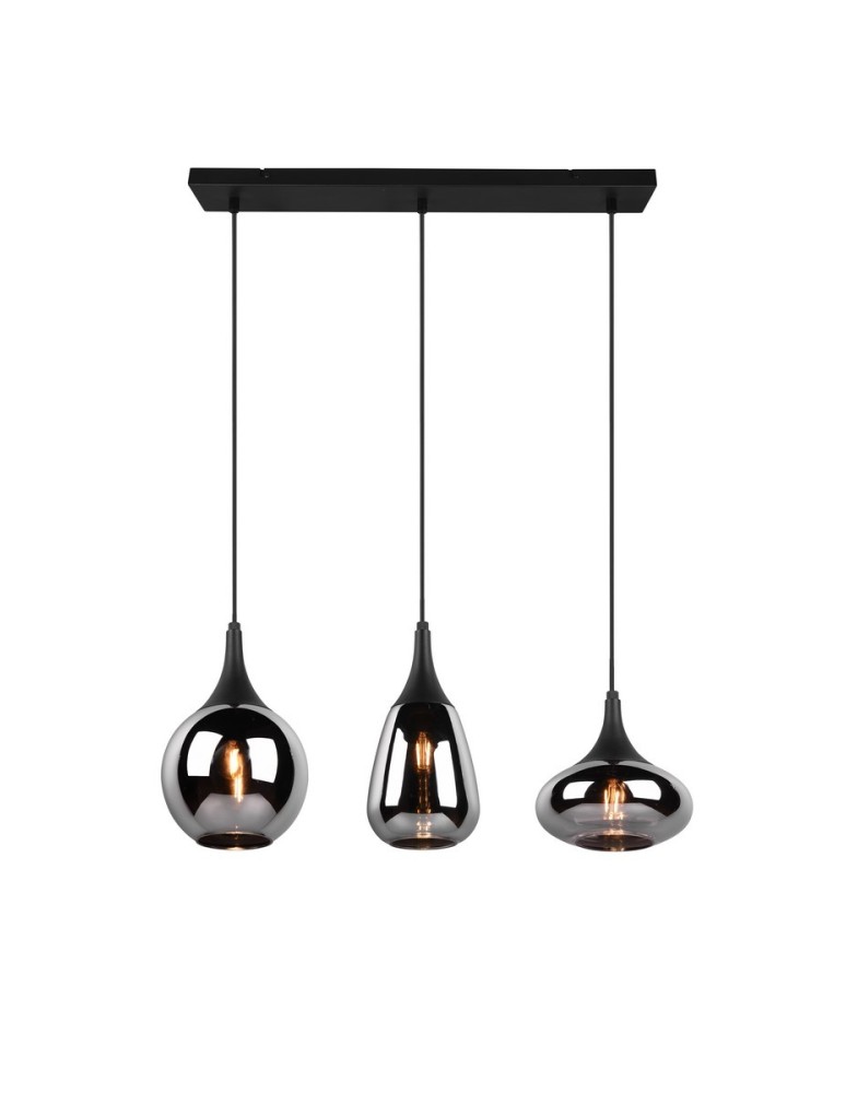 TRIO LUMINA Wisząca E14 3x40W Ściemnialna czarny 317000332