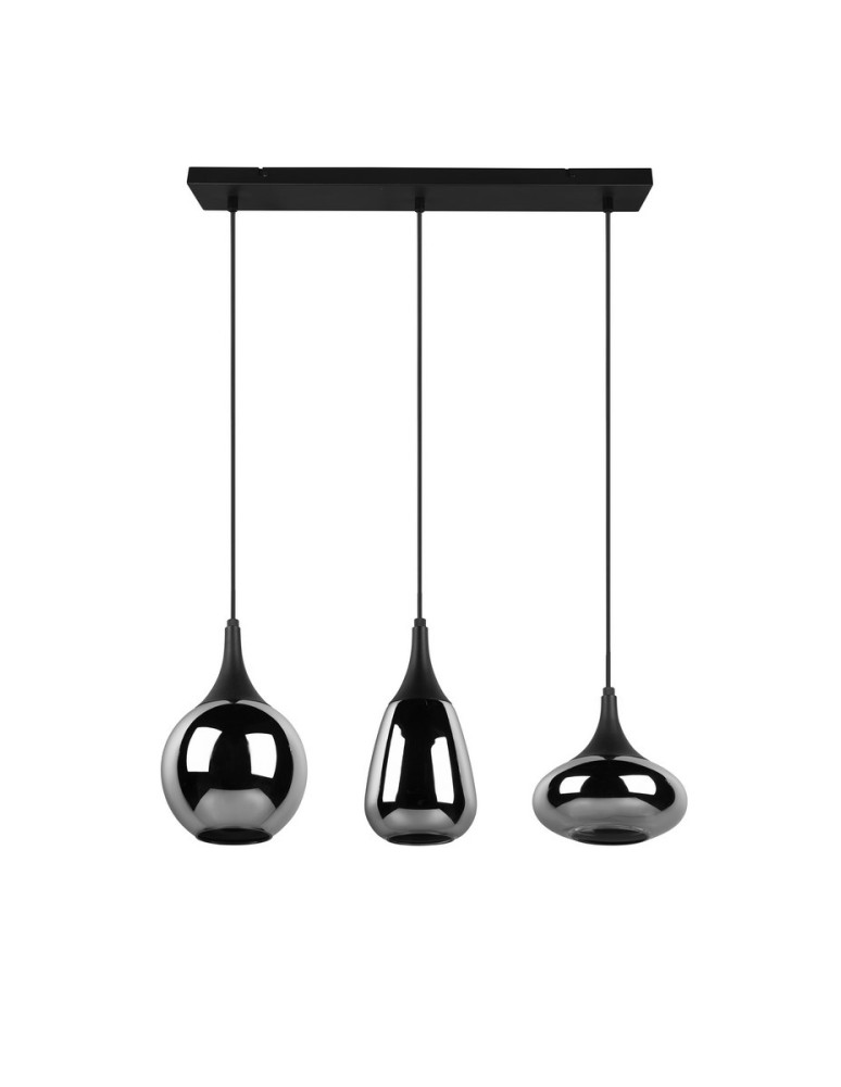 TRIO LUMINA Wisząca E14 3x40W Ściemnialna czarny 317000332