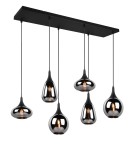 Lampy wiszące - TRIO LUMINA Wisząca E14 6x40W Ściemnialna czarny 317000632 - product 1