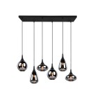 Lampy wiszące - TRIO LUMINA Wisząca E14 6x40W Ściemnialna czarny 317000632 - product 2