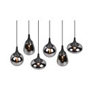 Lampy wiszące - TRIO LUMINA Wisząca E14 6x40W Ściemnialna czarny 317000632 - product 3