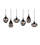 Lampy wiszące - TRIO LUMINA Wisząca E14 6x40W Ściemnialna czarny 317000632 - product 4