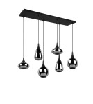 Lampy wiszące - TRIO LUMINA Wisząca E14 6x40W Ściemnialna czarny 317000632 - product 5