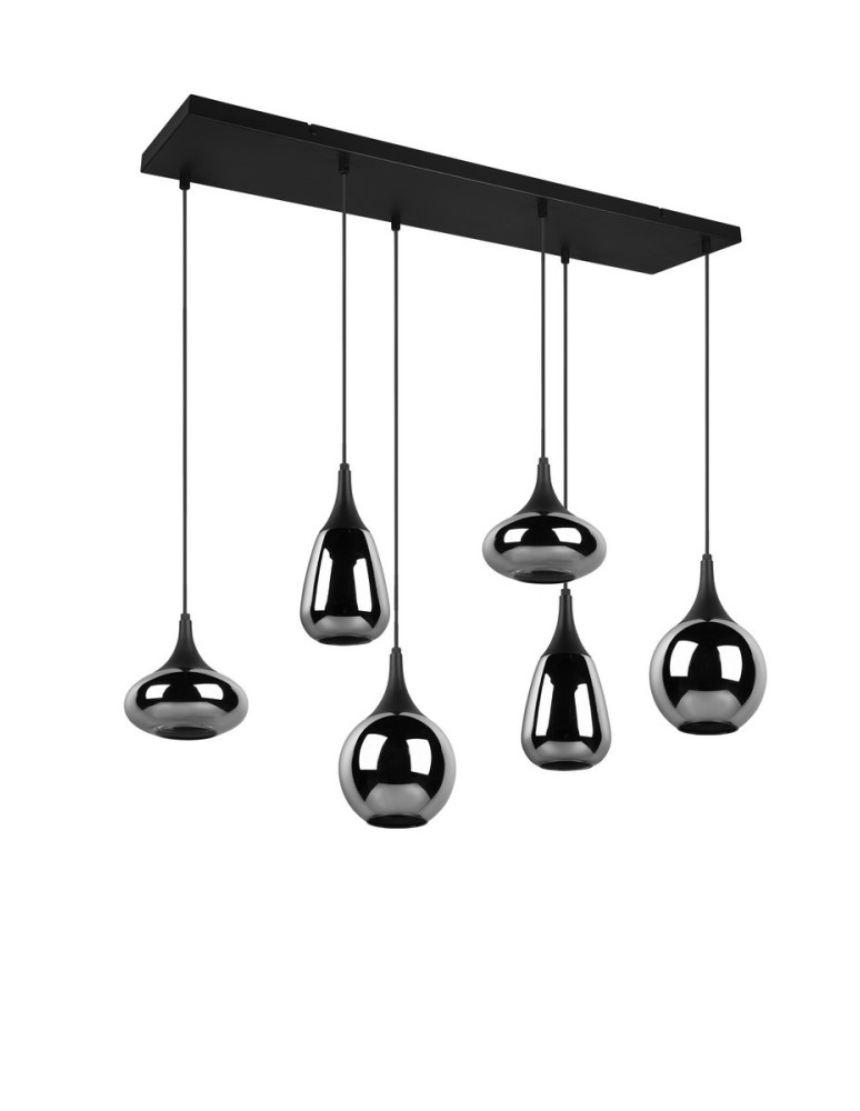 TRIO LUMINA Wisząca E14 6x40W Ściemnialna czarny 317000632