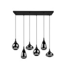 Lampy wiszące - TRIO LUMINA Wisząca E14 6x40W Ściemnialna czarny 317000632 - product 6