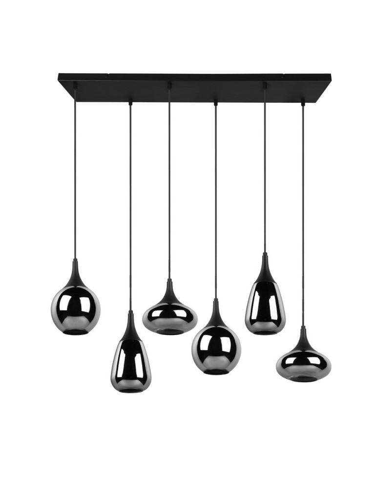 TRIO LUMINA Wisząca E14 6x40W Ściemnialna czarny 317000632