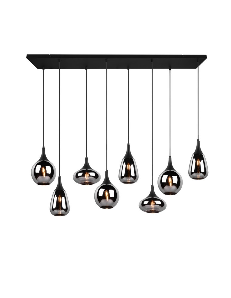 TRIO LUMINA Wisząca E14 8x40W Ściemnialna czarny 317000832