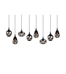 Lampy wiszące - TRIO LUMINA Wisząca E14 8x40W Ściemnialna czarny 317000832 - produkt 4