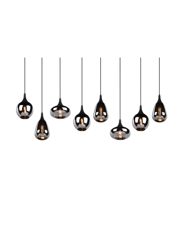 TRIO LUMINA Wisząca E14 8x40W Ściemnialna czarny 317000832