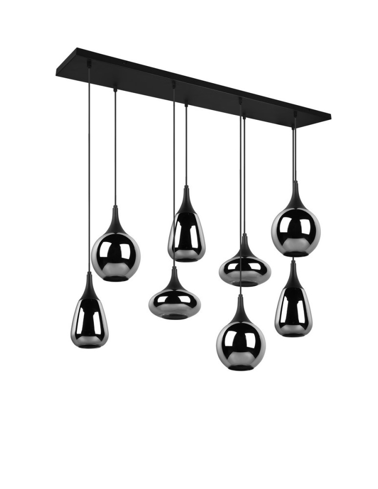 TRIO LUMINA Wisząca E14 8x40W Ściemnialna czarny 317000832
