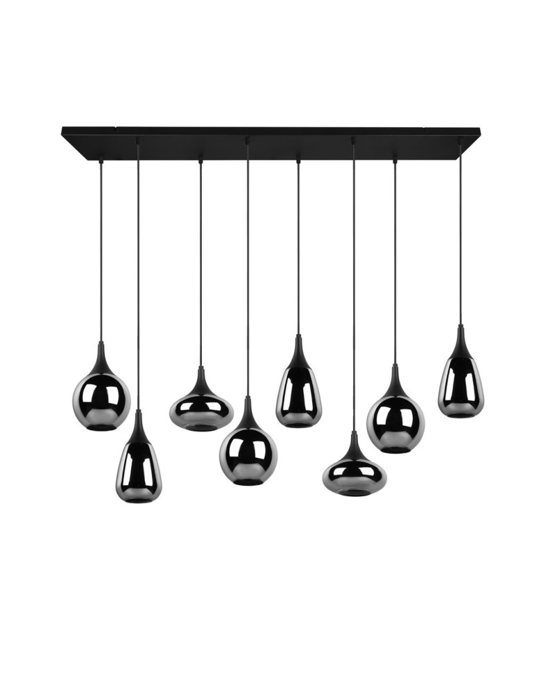 TRIO LUMINA Wisząca E14 8x40W Ściemnialna czarny 317000832