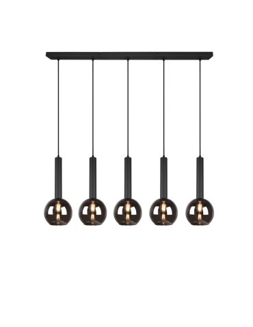 TRIO CLAYTON Wisząca E27 5x28W Ściemnialna czarny 310300532 - produkt 2
