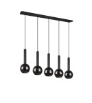 Lampy wiszące na listwie - TRIO CLAYTON Wisząca E27 5x28W Ściemnialna czarny 310300532 - product 5