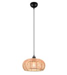 Lampy wiszące boho - TRIO INGA Wisząca E27 1x40W Ściemnialna drewno 312200136 - product 1