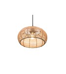 Lampy wiszące boho - TRIO INGA Wisząca E27 1x40W Ściemnialna drewno 312200136 - product 3
