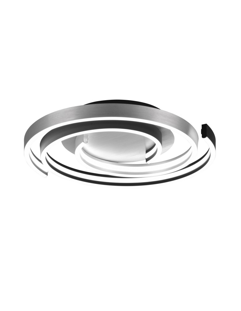 Lampy sufitowe nowoczesne - TRIO CAYA Sufitowa LED 1x58W 2300-4000K 6800lm Ściemnialna srebrny/czarny 641910205 - produkt kolory-swiatla.pl 1
