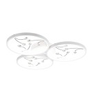 Lampy sufitowe nowoczesne - TRIO GROOVY Sufitowa LED 1x30W 4000K 3800lm Ściemnialna biały 642110331 - product 1