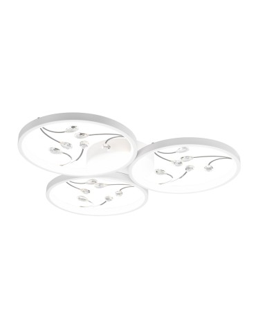 TRIO GROOVY Sufitowa LED 1x30W 4000K 3800lm Ściemnialna biały 642110331