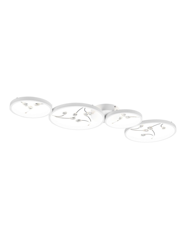 Lampy sufitowe nowoczesne - TRIO GROOVY Sufitowa LED 1x37W 4000K 4800lm Ściemnialna biały 642110431 - produkt kolory-swiatla.pl 1