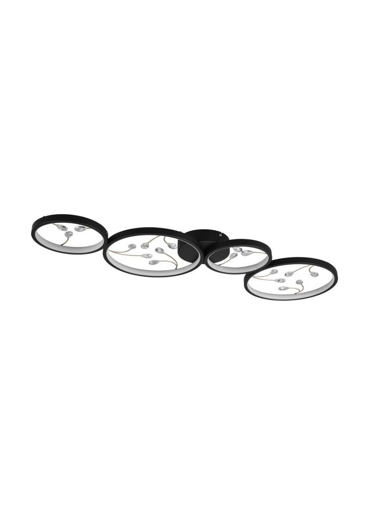TRIO GROOVY Sufitowa LED 1x37W 3000K 4600lm Ściemnialna czarny 642110432