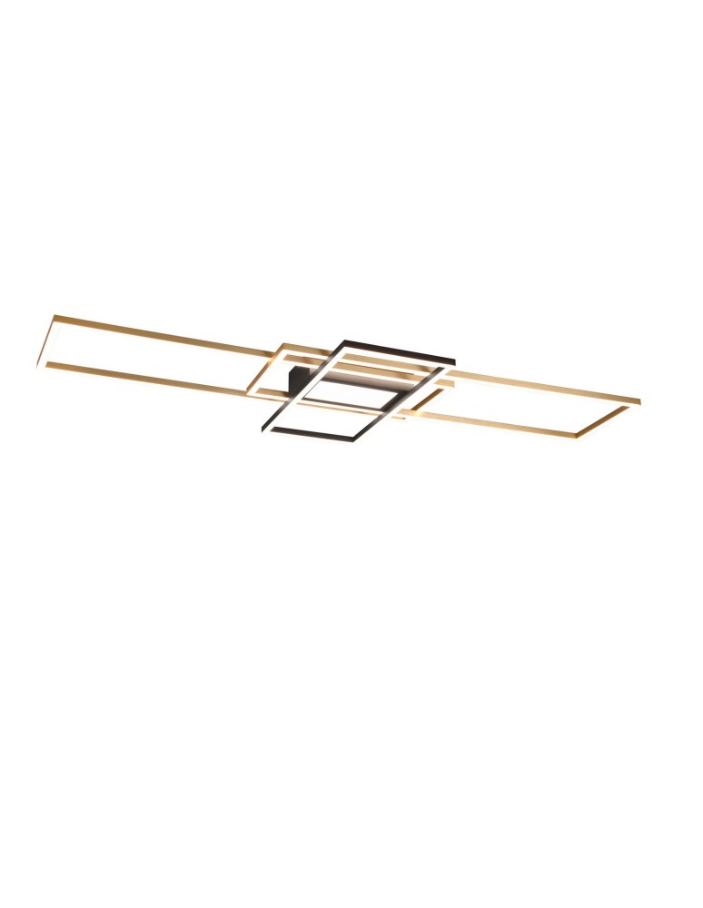 Lampy sufitowe nowoczesne - TRIO IRVINE Sufitowa LED 1x60W 3000 - 6500K 7100lm Ściemnialna złoty 620010408 - produkt kolory-swiatla.pl 1