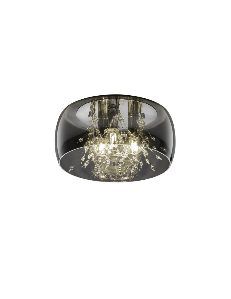 Lampy sufitowe z kryształami - TRIO CRYSTEL Sufitowa E14 3x28W Ściemnialna srebrny 616700306 - produkt kolory-swiatla.pl 1