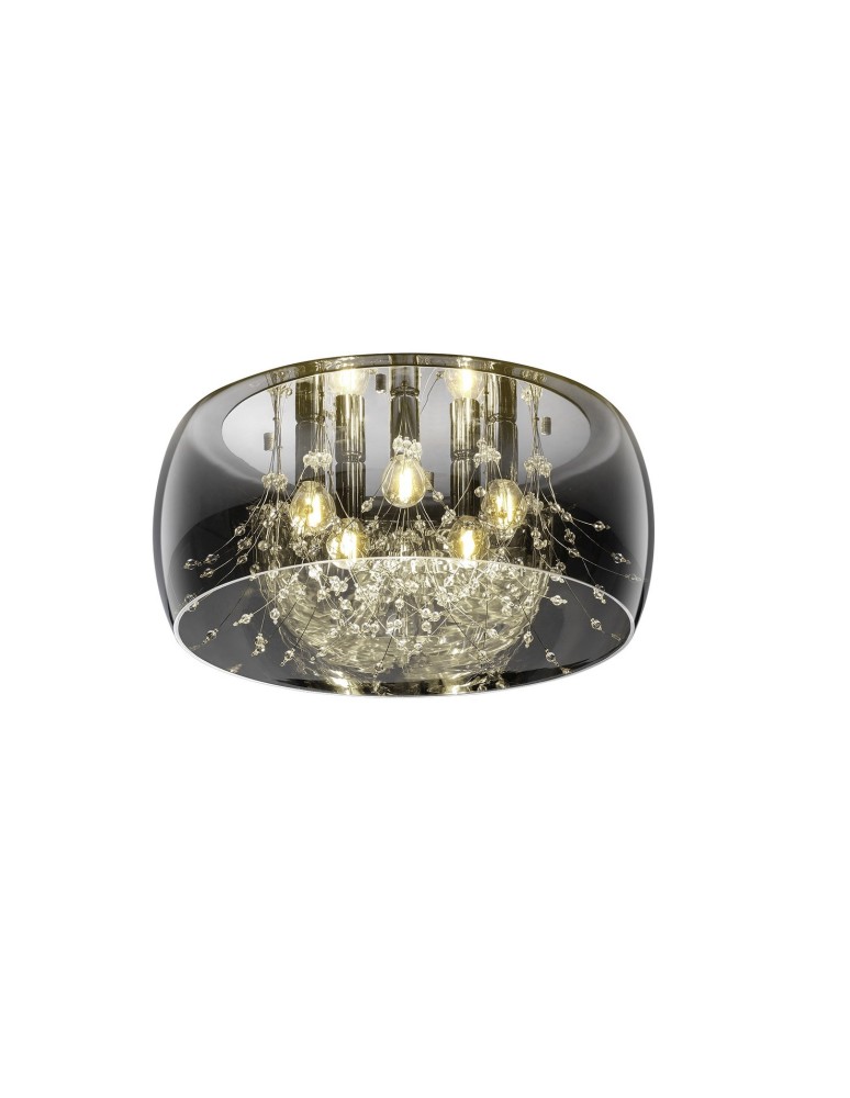 Lampy sufitowe z kryształami - TRIO CRYSTEL Sufitowa E14 5x28W Ściemnialna srebrny 616700506 - produkt kolory-swiatla.pl 1