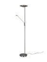 TRIO BRANTFORD Podłogowa LED 2x30W 2700+3200+4000K 3500lm Ściemnialna srebrny 425610207