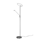 Lampy podłogowe LED - TRIO BRANTFORD Podłogowa LED 2x30W 2700+3200+4000K 3500lm Ściemnialna srebrny 425610207 - product 5