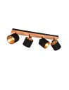 TRIO TOMMY Reflektor E14 4x28W Ściemnialna drewno R81334030