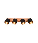 Reflektory sufitowe - TRIO TOMMY Reflektor E14 4x28W Ściemnialna drewno R81334030 - product 2