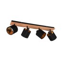 Reflektory sufitowe - TRIO TOMMY Reflektor E14 4x28W Ściemnialna drewno R81334030 - product 3