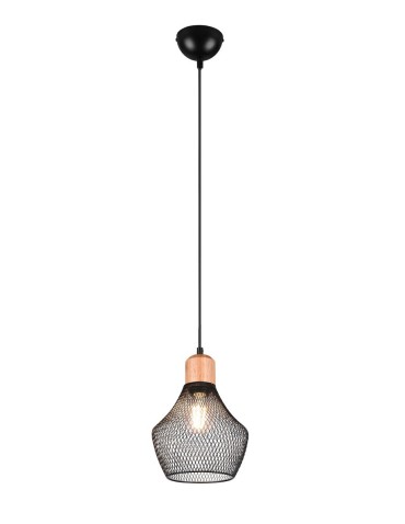 TRIO VALERIA Wisząca E27 1x40W Ściemnialna czarny R31281032